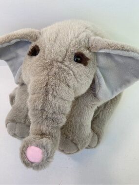 Vintage 18” Dakin Applause Ellie Elephant Plush Stuffed  Animal, Gray, Eyelashes